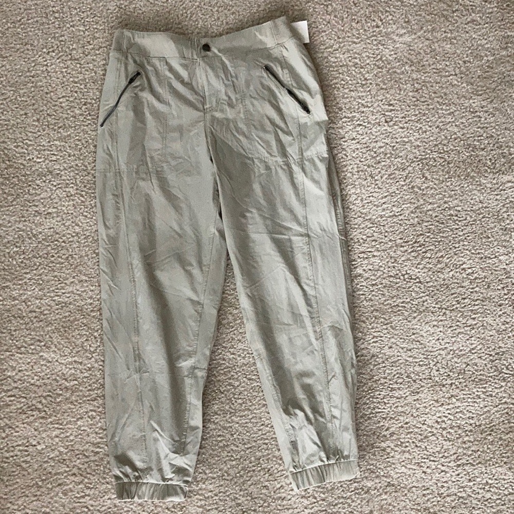 Khaki colored tangerine joggers